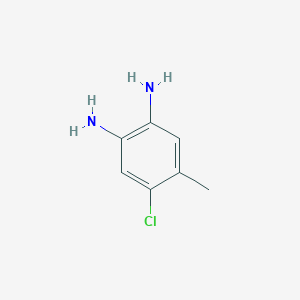 molecular formula C7H9ClN2 B019483 4-氯-5-甲基苯-1,2-二胺 CAS No. 63155-04-4