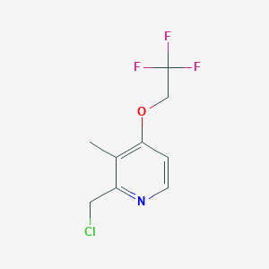 molecular formula C9H9ClF3NO B194831 2-(Chloromethyl)-3-methyl-4-(2,2,2-trifluoroethoxy)pyridine CAS No. 128430-66-0