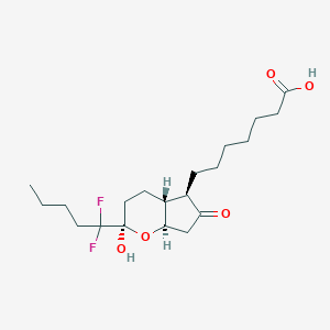molecular formula C20H32F2O5 B194865 7-[(2R,4aR,5S,7aR)-2-(1,1-difluoropentyl)-2-hydroxy-6-oxo-octahydrocyclopenta[b]pyran-5-yl]heptanoic acid CAS No. 136790-76-6