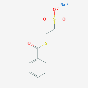 molecular formula C9H9NaO4S2 B019490 Sodium benzoylthioethanesulfonate CAS No. 117845-84-8
