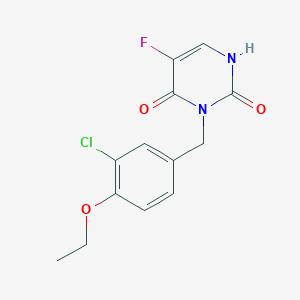 molecular formula C13H12ClFN2O3 B019492 Uracil, 3-(3-chloro-4-ethoxybenzyl)-5-fluoro- CAS No. 102613-21-8