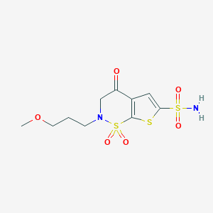 molecular formula C10H14N2O6S3 B194963 2-(3-甲氧基丙基)-4-氧代-3,4-二氢-2H-噻吩并[3,2-e][1,2]噻嗪-6-磺酰胺 1,1-二氧化物 CAS No. 154127-41-0
