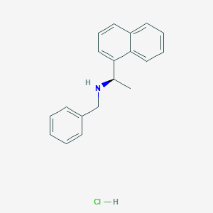 molecular formula C19H20ClN B194987 (R)-N-苄基-1-(萘-1-基)乙胺盐酸盐 CAS No. 163831-65-0