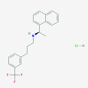 molecular formula C22H23ClF3N B194989 1-Naphthalenemethanamine,a-methyl-N-[3-[3-(trifluoromethyl)phenyl]propyl]-, hydrochloride, (aR)- CAS No. 364782-34-3