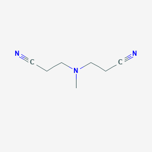 molecular formula C7H11N3 B019500 Propanenitrile, 3,3'-(methylimino)bis- CAS No. 1555-58-4