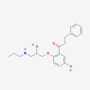 molecular formula C₂₁H₂₈ClNO₄ B019502 5-Hydroxypropafenone CAS No. 86384-10-3
