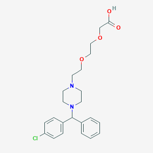molecular formula C23H29ClN2O4 B195020 2-(2-(2-(4-((4-氯苯基)苯甲基)哌嗪-1-基)乙氧基)乙氧基)乙酸 CAS No. 682323-77-9