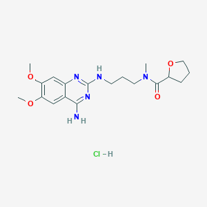 molecular formula C19H28ClN5O4 B195032 N-(3-(4-amino-6,7-dimethoxyquinazolin-2-ylamino)propyl)-N-methyltetrahydrofuran-2-carboxamide hydrochloride CAS No. 72104-34-8