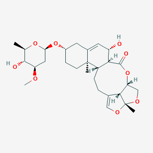 molecular formula C28H40O9 B019506 Cynapanoside A CAS No. 109972-32-9