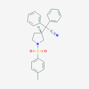 molecular formula C25H24N2O2S B195068 3-(S)-(1-cyano-1,1-diphenylmethyl)-1-tosylpyrrolidine CAS No. 133099-09-9