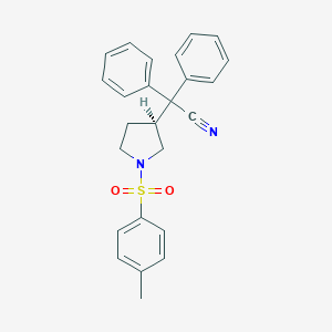 molecular formula C25H24N2O2S B195068 (S)-3-(1-Cyano-1,1-diphenylmethyl)-1-tosylpyrrolidine CAS No. 133099-09-9