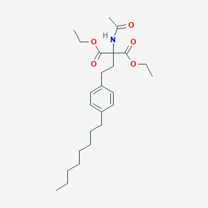 molecular formula C25H39NO5 B019507 Diethyl 2-acetamido-2-(4-octylphenethyl)malonate CAS No. 162358-08-9