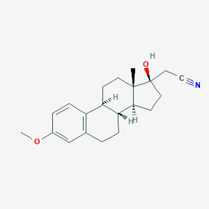 molecular formula C21H27NO2 B195114 2-[(8R,9S,13S,14S,17R)-17-hydroxy-3-methoxy-13-methyl-7,8,9,11,12,14,15,16-octahydro-6H-cyclopenta[a]phenanthren-17-yl]acetonitrile CAS No. 24284-84-2
