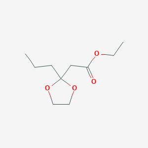 molecular formula C10H18O4 B019514 Ethyl 3-(1,3-Dioxolane)hexanoate CAS No. 76924-94-2