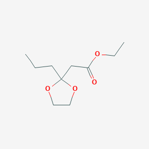 molecular formula C10H18O4 B019514 Ethyl (2-propyl-1,3-dioxolan-2-yl)acetate CAS No. 76924-94-2