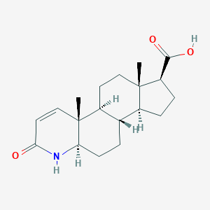 B195187 4-Aza-5a-androstan-1-ene-3-one-17b-carboxylic acid CAS No. 104239-97-6