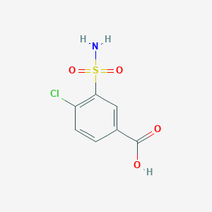 molecular formula C7H6ClNO4S B195228 4-Chloro-3-sulfamoylbenzoic acid CAS No. 1205-30-7