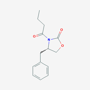 molecular formula C14H17NO3 B019525 (S)-4-benzyl-3-butyryloxazolidin-2-one CAS No. 112459-79-7