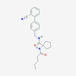molecular formula C25H29N3O2 B195250 N-[(2'-氰基[1,1'-联苯]-4-基)甲基]-1-(戊酰氨基)环戊烷-1-甲酰胺 CAS No. 141745-71-3