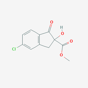 molecular formula C11H9ClO4 B195301 Methyl 5-chloro-2-hydroxy-1-oxo-2,3-dihydro-1H-indene-2-carboxylate CAS No. 144172-24-7