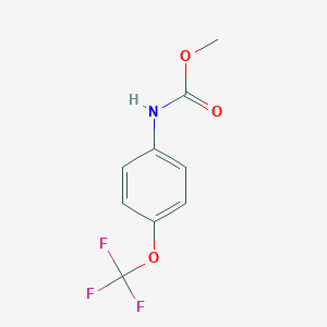 molecular formula C9H8F3NO3 B195302 Methyl (4-(trifluoromethoxy)phenyl)carbamate CAS No. 177905-10-1