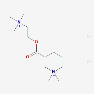 molecular formula C13H28I2N2O2 B019534 3-Carboxy-1,1-dimethylpiperidinium iodide ester with choline iodide CAS No. 109044-30-6