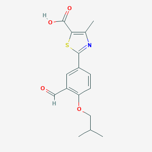 molecular formula C16H17NO4S B195340 2-(3-Formyl-4-(2-methylpropoxy)phenyl)-4-methyl-5-thiazolecarboxylic acid CAS No. 144060-62-8