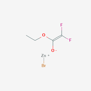 molecular formula C4H5BrF2O2Zn B019535 Zinc, bromo(2-ethoxy-1,1-difluoro-2-oxoethyl)- CAS No. 109522-62-5