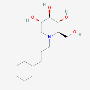 molecular formula C₁₅H₂₉NO₄ B019536 N-Cyclohexylpropyl Deoxynojirimycin CAS No. 133342-48-0