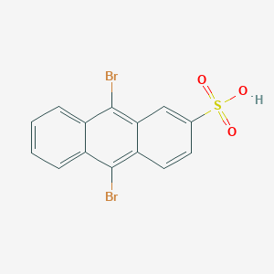 molecular formula C14H8Br2O3S B019538 9,10-二溴蒽-2-磺酸 CAS No. 70942-82-4