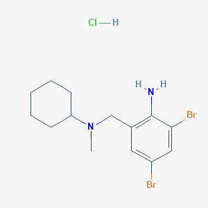 molecular formula C14H20Br2N2.ClH<br>C14H21Br2ClN2 B195416 Bromhexine Hydrochloride CAS No. 611-75-6