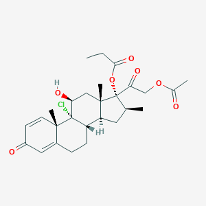 molecular formula C27H35ClO7 B195435 Beclomethasone 21-Acetate 17-Propionate CAS No. 5534-08-7