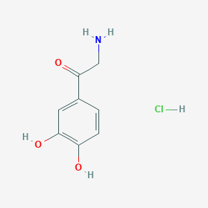 molecular formula C8H9NO3. HCl B195449 2-Amino-1-(3,4-dihydroxyphenyl)ethanone hydrochloride CAS No. 5090-29-9