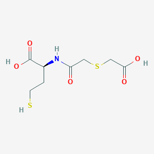 molecular formula C8H13NO5S2. 2NH3 B195459 DL-2-((((Carboxymethyl)thio)acetyl)amino)-4-mercaptobutanoic acid CAS No. 121213-21-6