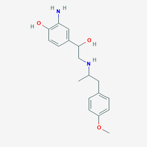 B195478 1-(3-Amino-4-hydroxyphenyl)-2-((2-(4-methoxyphenyl)-1-methylethyl)amino)ethanol CAS No. 150513-24-9