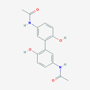 molecular formula C16H16N2O4 B195530 n,n'-(6,6'-Dihydroxybiphenyl-3,3'-diyl)diacetamide CAS No. 98966-14-4