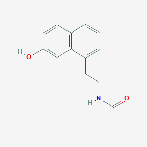 molecular formula C14H15NO2 B195557 N-(2-(7-羟基萘-1-基)乙基)乙酰胺 CAS No. 152302-45-9