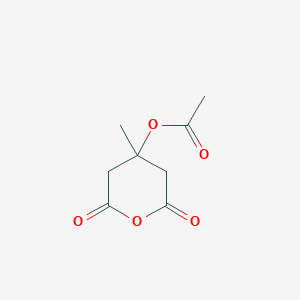molecular formula C8H10O5 B019556 4-Methyl-2,6-dioxooxan-4-YL acetate CAS No. 87894-65-3