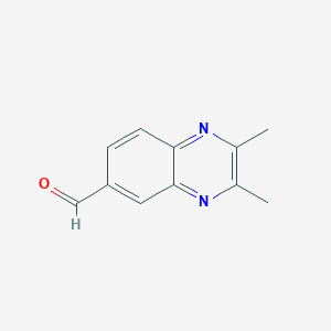 molecular formula C11H10N2O B019560 2,3-Dimethylquinoxaline-6-carbaldehyde CAS No. 108763-28-6
