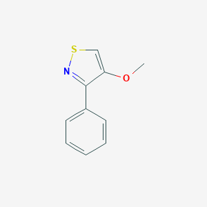 molecular formula C10H9NOS B019561 4-Methoxy-3-phenylisothiazole CAS No. 19574-25-5