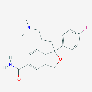 B195642 1-(3-Dimethylaminopropyl)-1-(4-fluorophenyl)-1,3-dihydroisobenzofuran-5-carboxamide CAS No. 64372-56-1