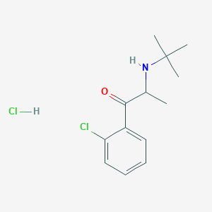 molecular formula C13H19Cl2NO B195646 2-(叔丁基氨基)-1-(2-氯苯基)丙酮盐酸盐 CAS No. 1049718-57-1