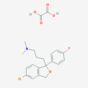 molecular formula C21H23BrFNO5 B195650 5-Bromo-1-(3-dimethylaminopropyl)-1-(4-fluorophenyl)-1,3-dihydroisobenzofuran oxalate CAS No. 64372-43-6