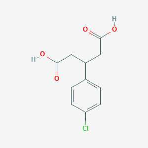 molecular formula C11H11ClO4 B195664 3-(4-Chlorophenyl)pentanedioic acid CAS No. 35271-74-0