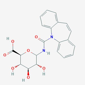 molecular formula C21H20N2O7 B195703 (2S,3S,4S,5R)-6-(benzo[b][1]benzazepine-11-carbonylamino)-3,4,5-trihydroxyoxane-2-carboxylic acid CAS No. 60342-79-2