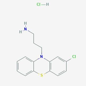 molecular formula C15H16Cl2N2S B195720 10H-Phenothiazine-10-propanamine, 2-chloro-, monohydrochloride CAS No. 3763-80-2