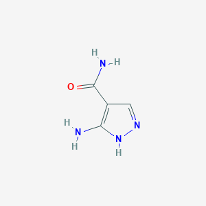 molecular formula C4H6N4O B019573 3-Amino-1H-pyrazole-4-carboxamide CAS No. 5334-31-6