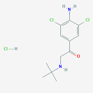 molecular formula C12H17Cl3N2O B195743 1-(4-Amino-3,5-dichlorophenyl)-2-(tert-butylamino)ethanone hydrochloride CAS No. 37148-49-5