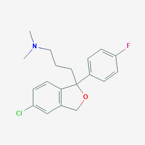 molecular formula C19H21ClFNO B195766 1-(4-Fluorophenyl)-1-(3-dimethylaminopropyl)-5-chlorophthalane CAS No. 64169-45-5
