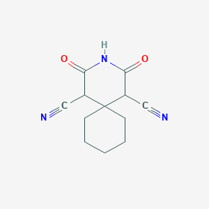 molecular formula C12H13N3O2 B195786 2,4-Dioxo-3-azaspiro[5.5]undecane-1,5-dicarbonitrile CAS No. 4355-15-1